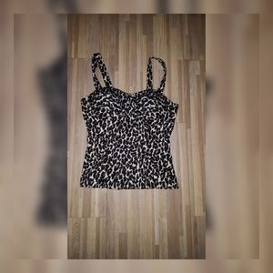 Cheetah Print Bustier Top